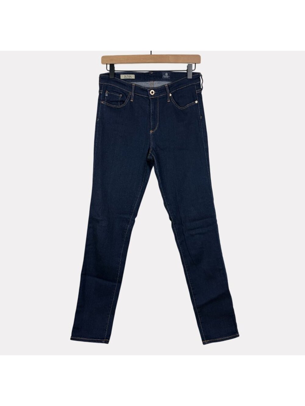 AG Adriano Goldschmied the Prima Mid-Rise Cigarette Jeans Womens 28 Dark Wash